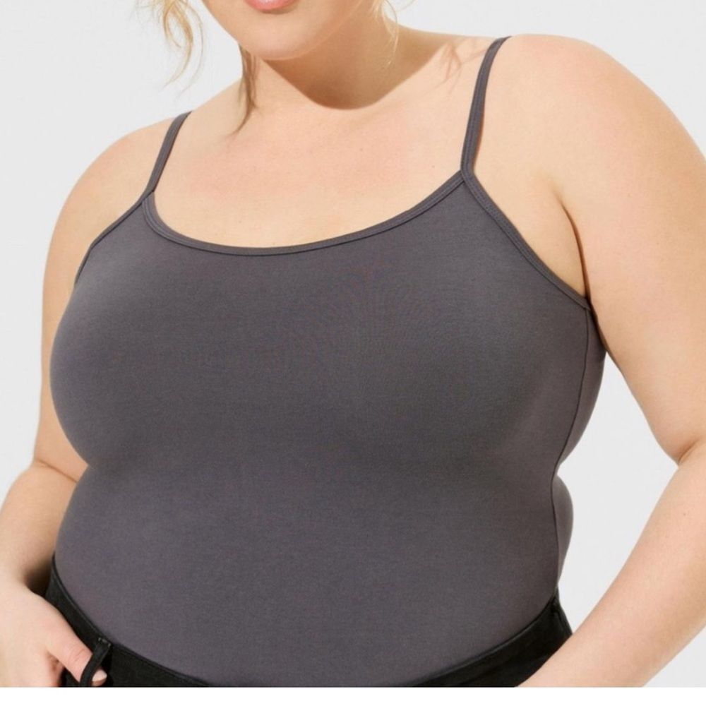 Torrid Nine Iron Dark Gray Foxy Plus Size Tank Camp Top Size 2X